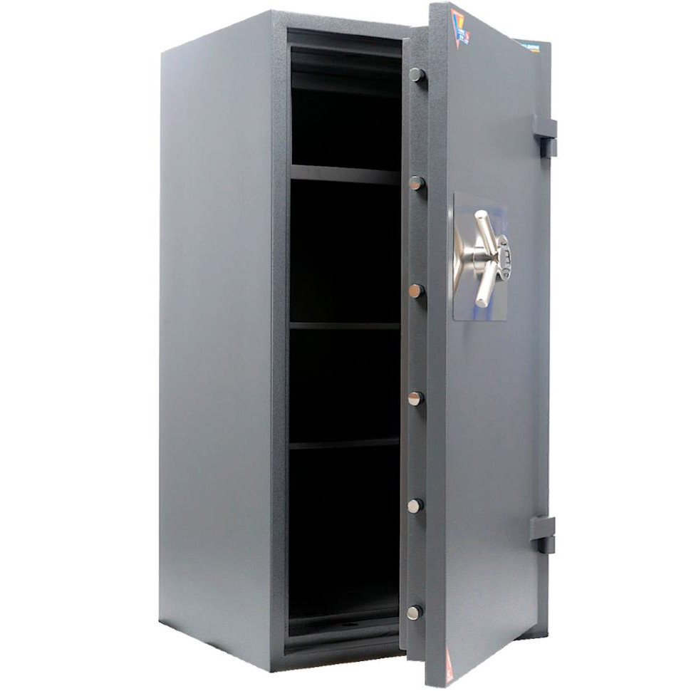 Сейф вогнезламостійкий (1336*701*580мм.) елек/код замок, 2 полиці, кас/відділеня,2 клас., графіт Valberg - фото 1