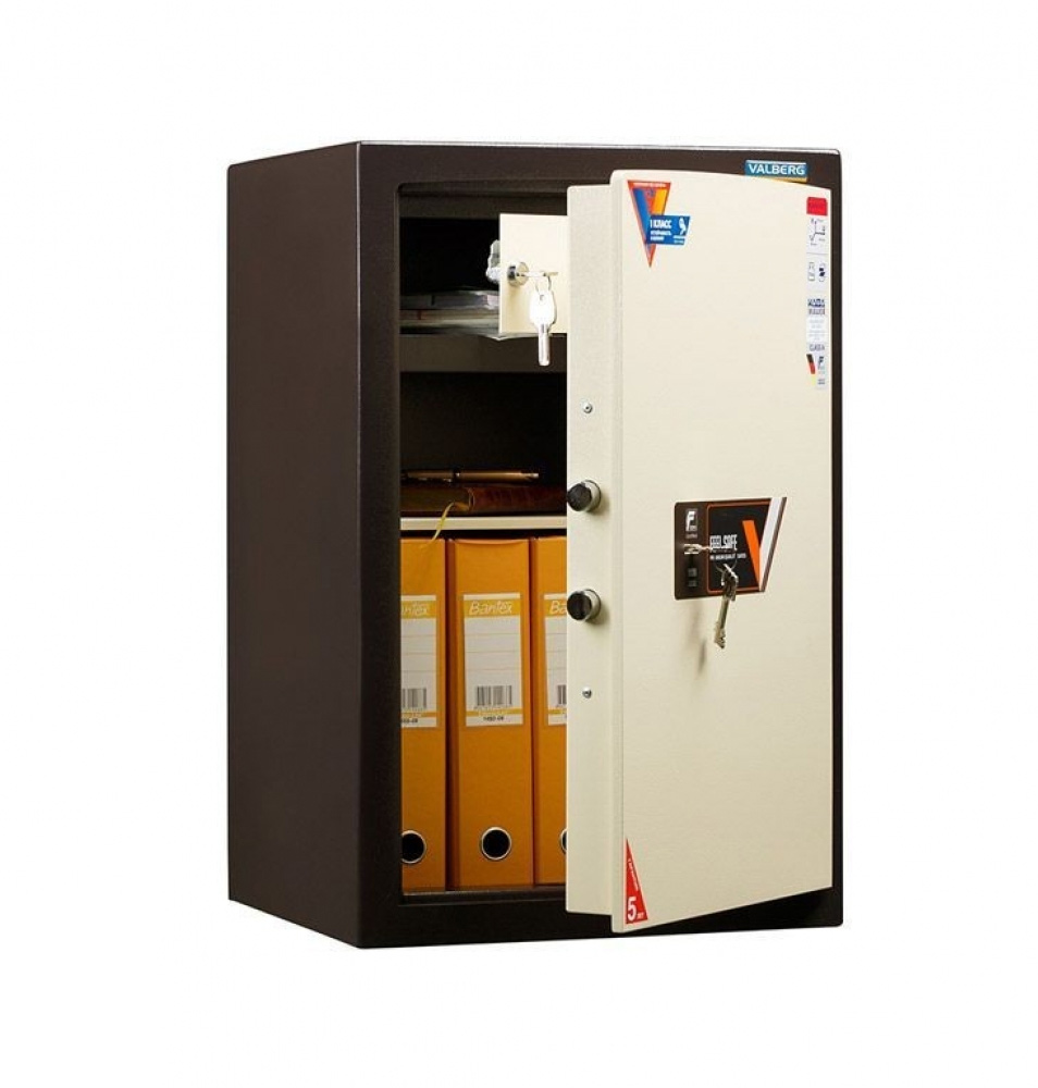 Сейф взломостойкий (670*440*380мм.) ключевой замок, 1 полка, 1 класс, ASК-67T new, темно-корич. Valberg - фото 1