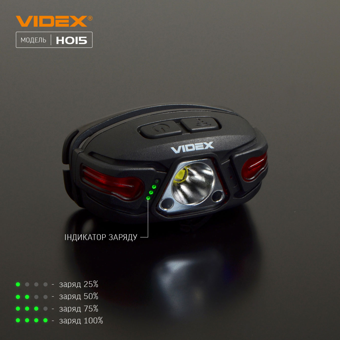 Фонарь светодиодный налобный VIDEX VLF-H015, 330Lm., 5000K., встроенный аккумулятор VIDEX - фото 8