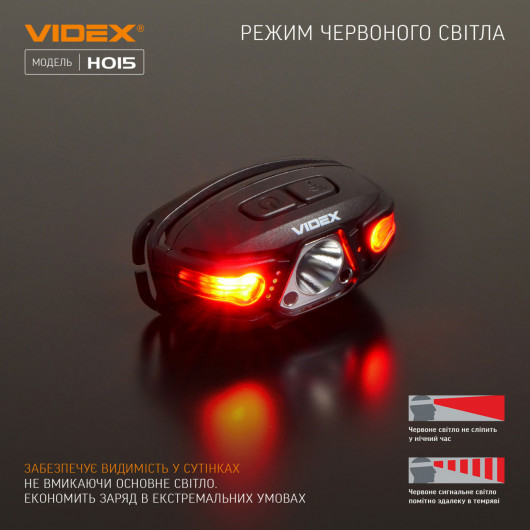 Фонарь светодиодный налобный VIDEX VLF-H015, 330Lm., 5000K., встроенный аккумулятор VIDEX - фото 9
