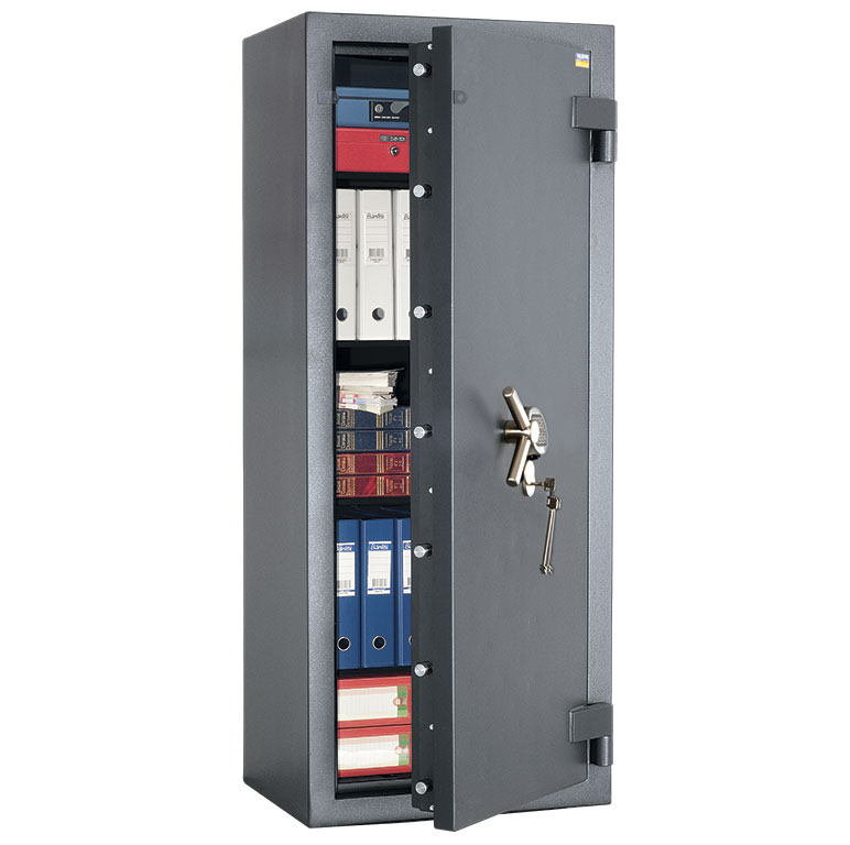 Сейф взломостойкий (1660*680*510мм.) элек/код.+ ключевой замок, 4 полки, 5 класс, Алмаз 1668 EL, гра Valberg - фото 1