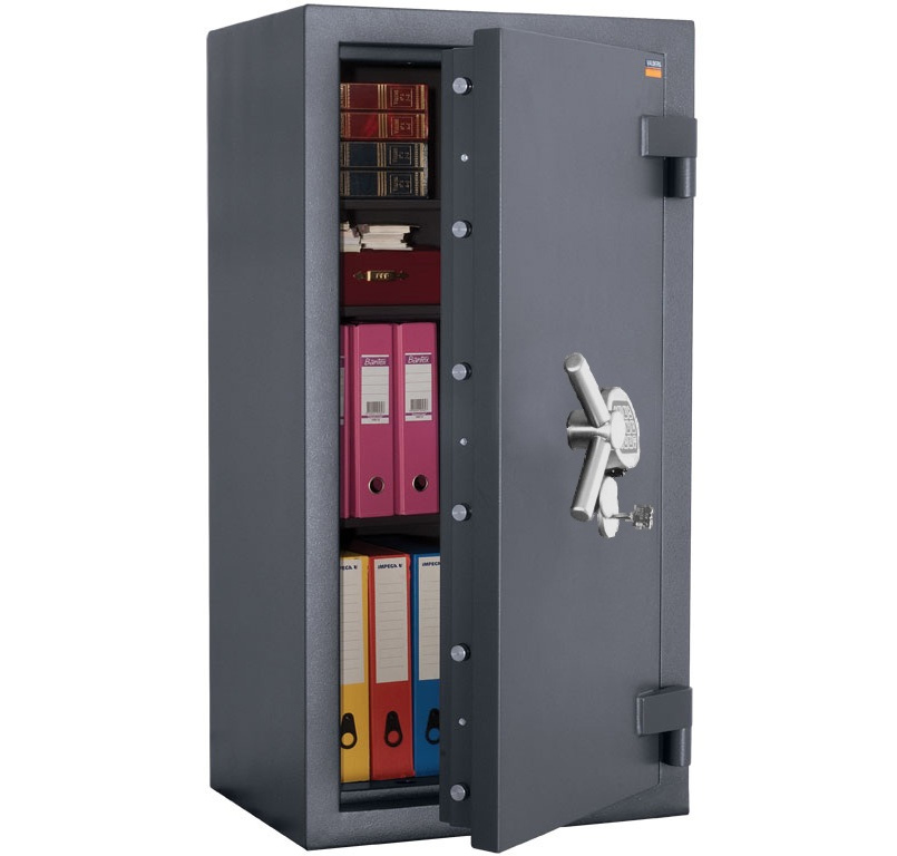 Сейф взломостойкий (1660*850*510мм.) элек/код.+ ключевой замок, 4 полки, 5 класс, Алмаз 1685 EL, гра Valberg - фото 1