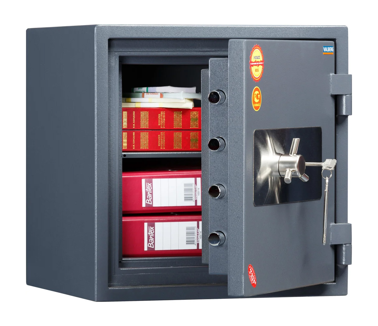 Сейф огневзломостойкий (490*480*455мм.) ключевой замок, 1 полка, 2 клас, Gardian 46, графит Valberg - фото 1