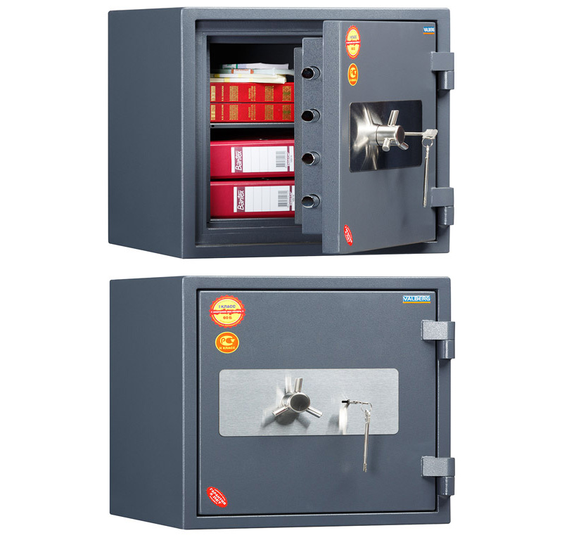 Сейф огневзломостойкий (490*480*455мм.) ключевой замок, 1 полка, 2 клас, Gardian 46, графит Valberg - фото 3