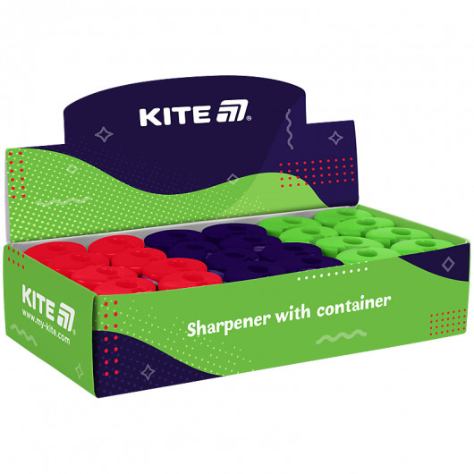 Точилка з контейнером Soft, асорті Kite — фото 3