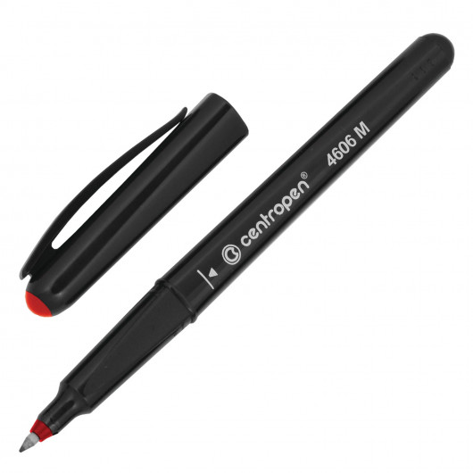 Маркер перманентний для CD/DVD CD-Pen Ergoline, круглий наконечник 1мм.(M), 4606, черв.  Centropen — фото 6