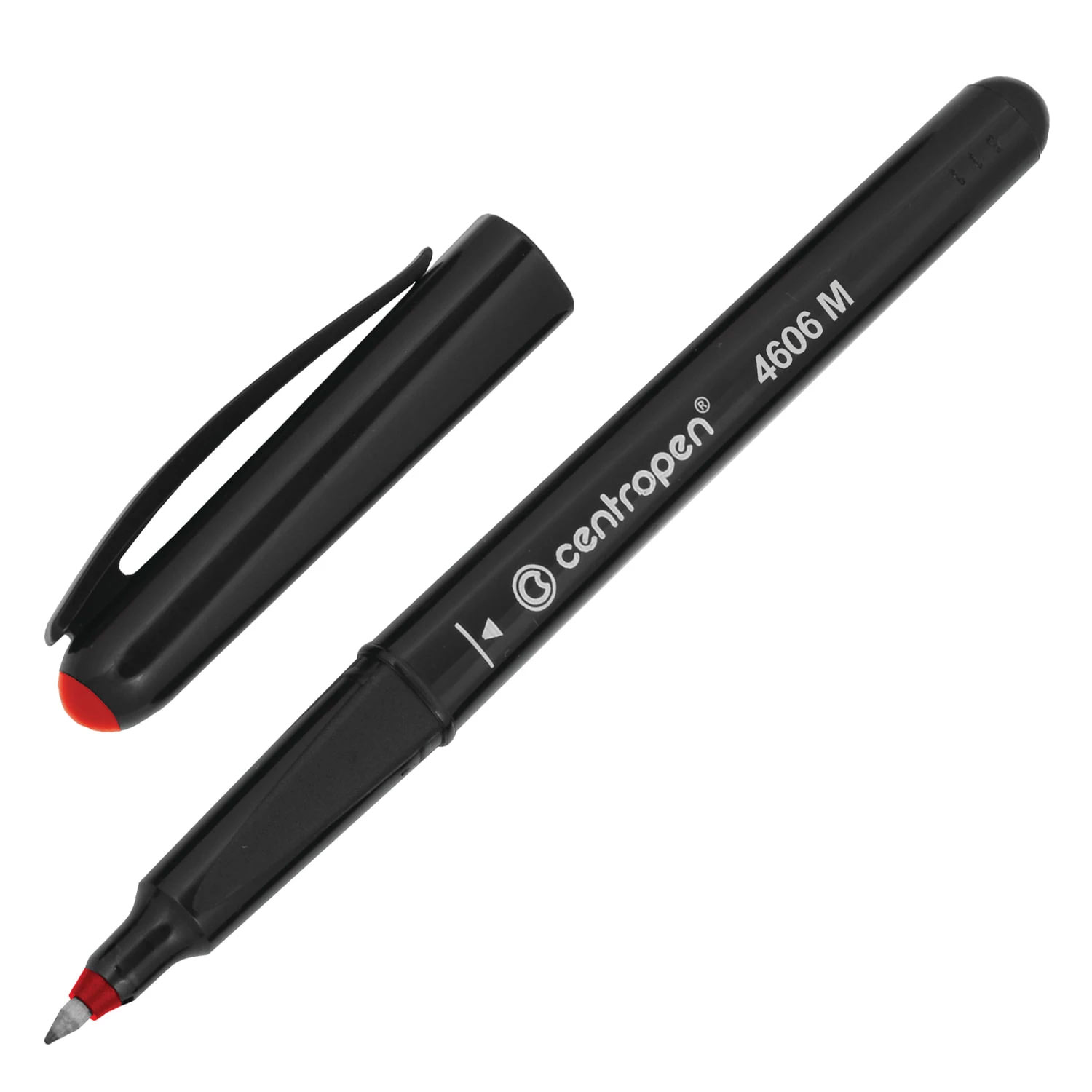Маркер перманентний для CD/DVD CD-Pen Ergoline, круглий наконечник 1мм.(M), 4606, черв.  Centropen — фото 6